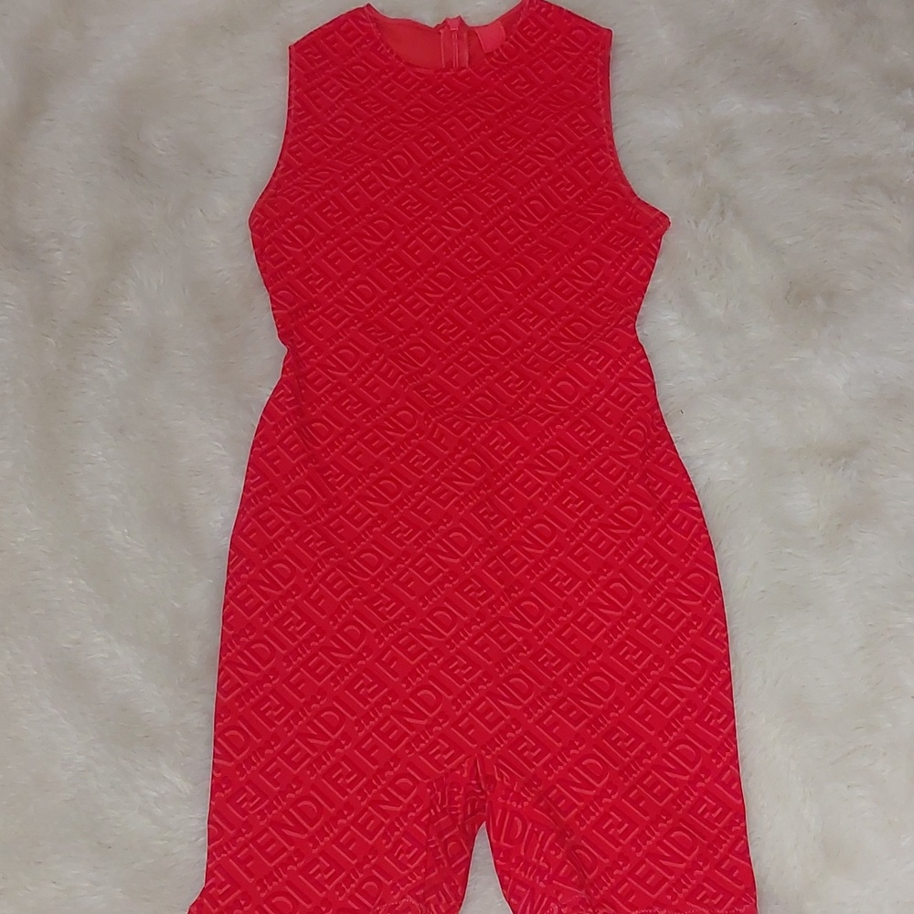 SKIMS FENDI Orange Sleeveless Jumpsuit - Picture 5 of 8